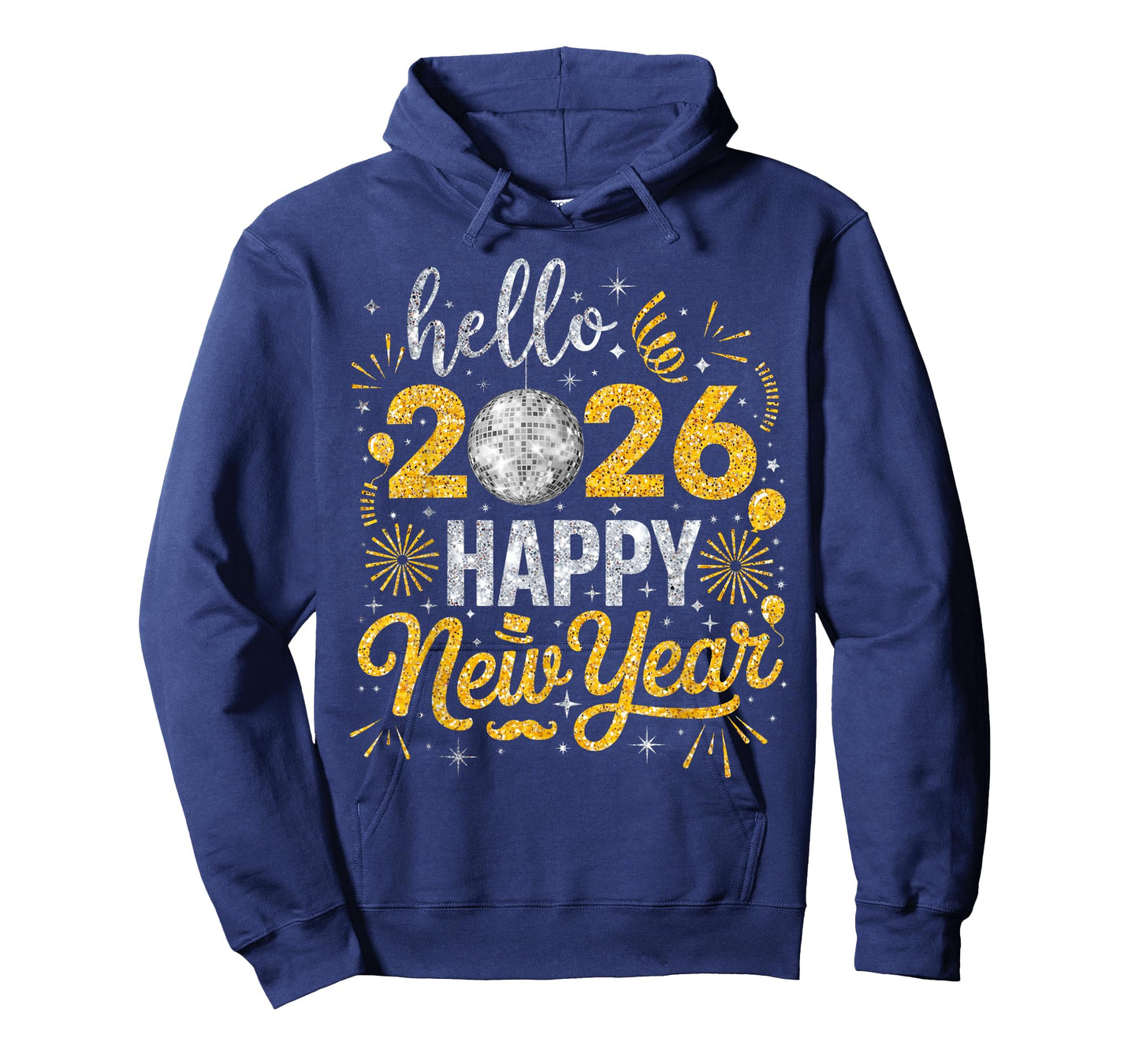 Hello 2026 Happy New Year Family Matching Fireworks Balloons T-Shirt