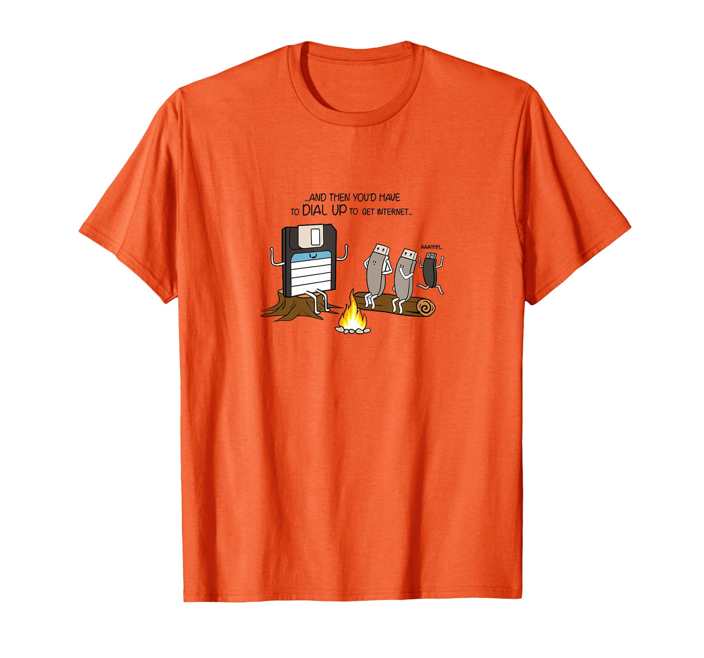 Floppy Disk & USB Drives, Dial-up Tones, Funny Old Tech Meme T-Shirt