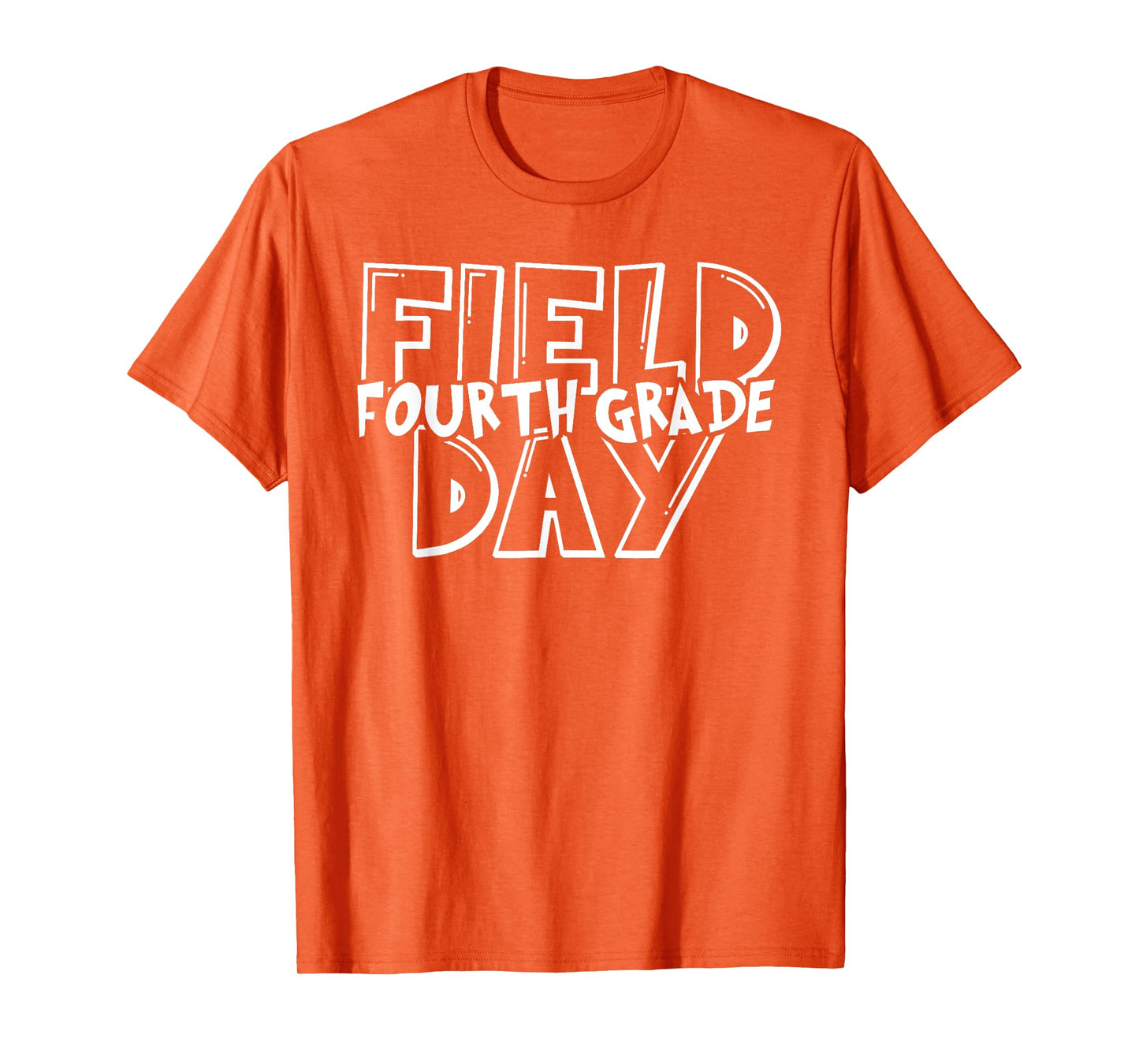 Field Day 2025 4th Fourth Grade School Teacher Kids Yellow T-Shirt