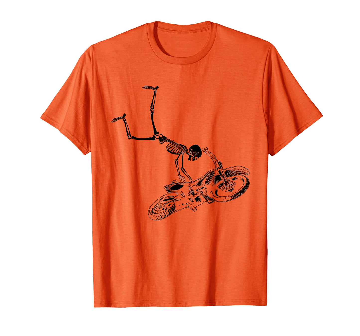 Skeleton riding dirt bike motocross biking T-Shirt