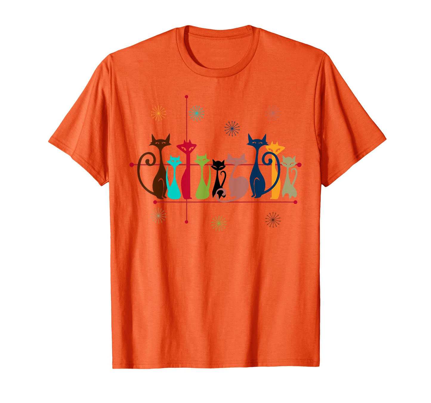 Vintage Retro Cat Gifts: 50s 60s Style Cat Dad & Mom T-Shirt