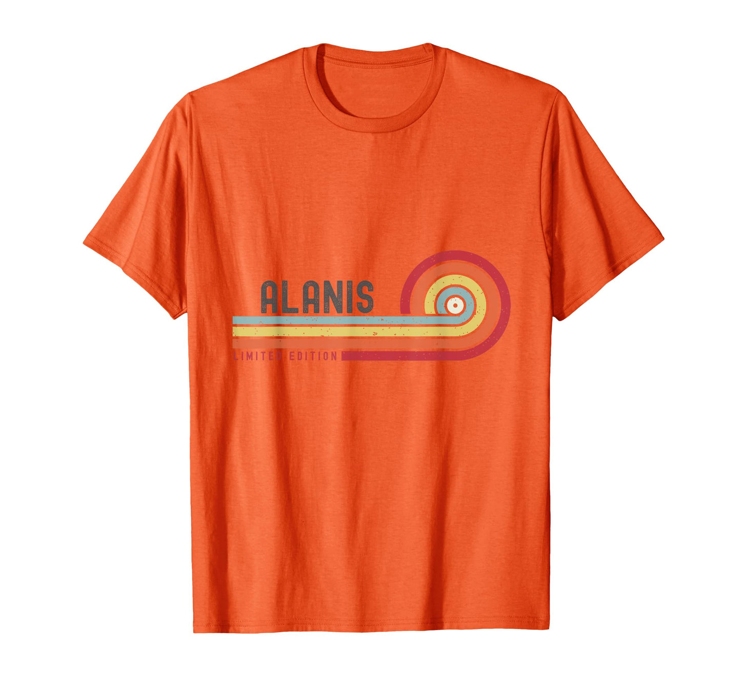 I Love Alanis Personalized Retro Sunset First Name T-Shirt