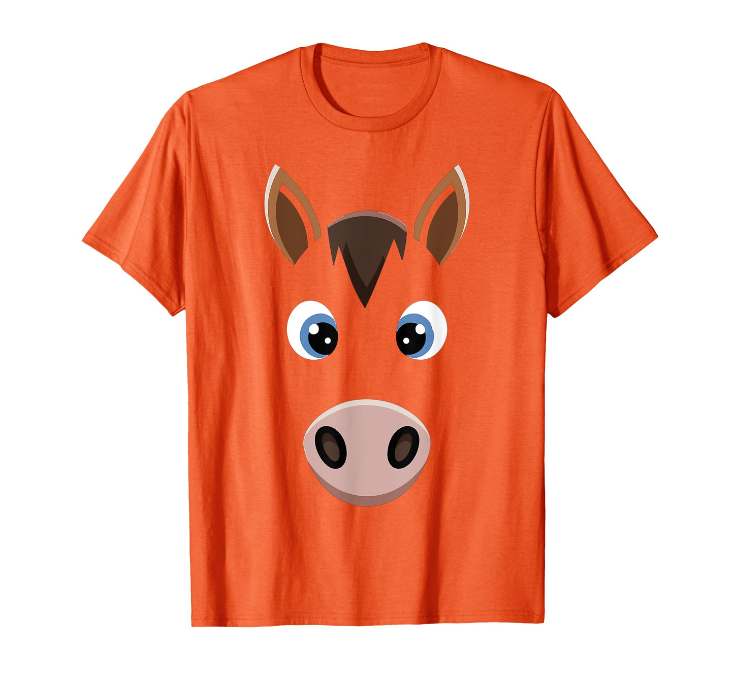 Halloween Horse Face Tshirt Costume Kids Cute Themed Horsey T-Shirt