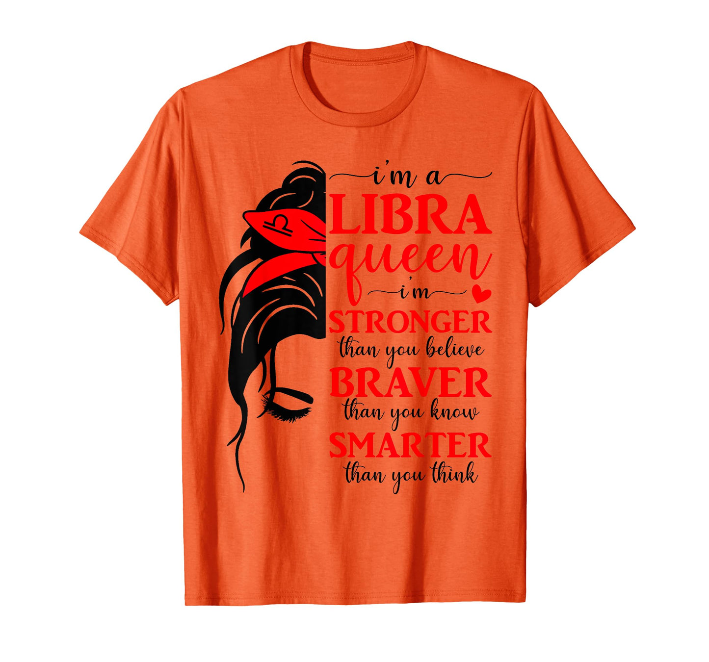 Libra Queen Messy Bun Libra Women Girls Birthday Zodiac Sign T-Shirt