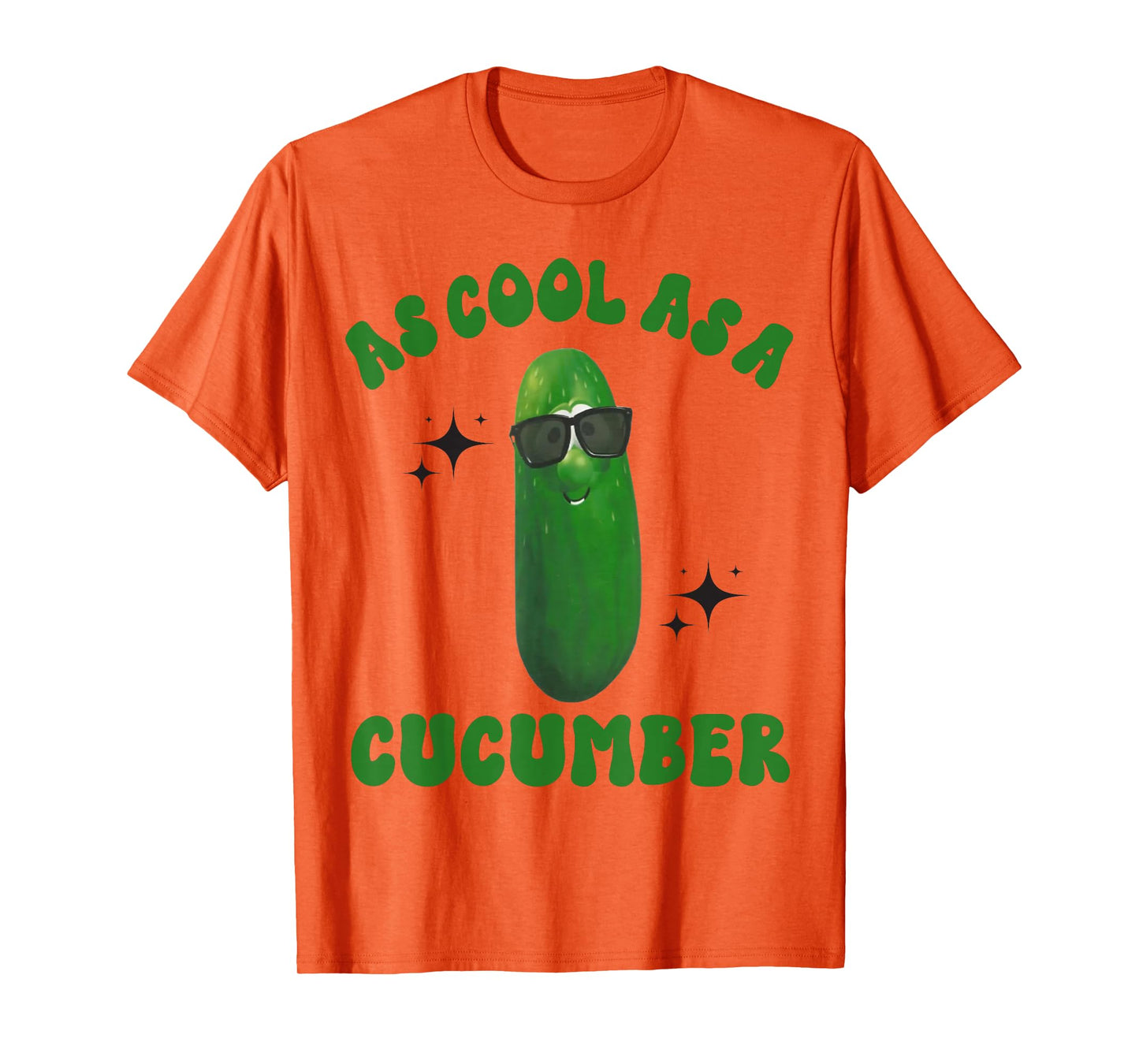 As Cool As a Cucumber Funny Cucumber In Sunglusses Design T-Shirt, Small, Grey