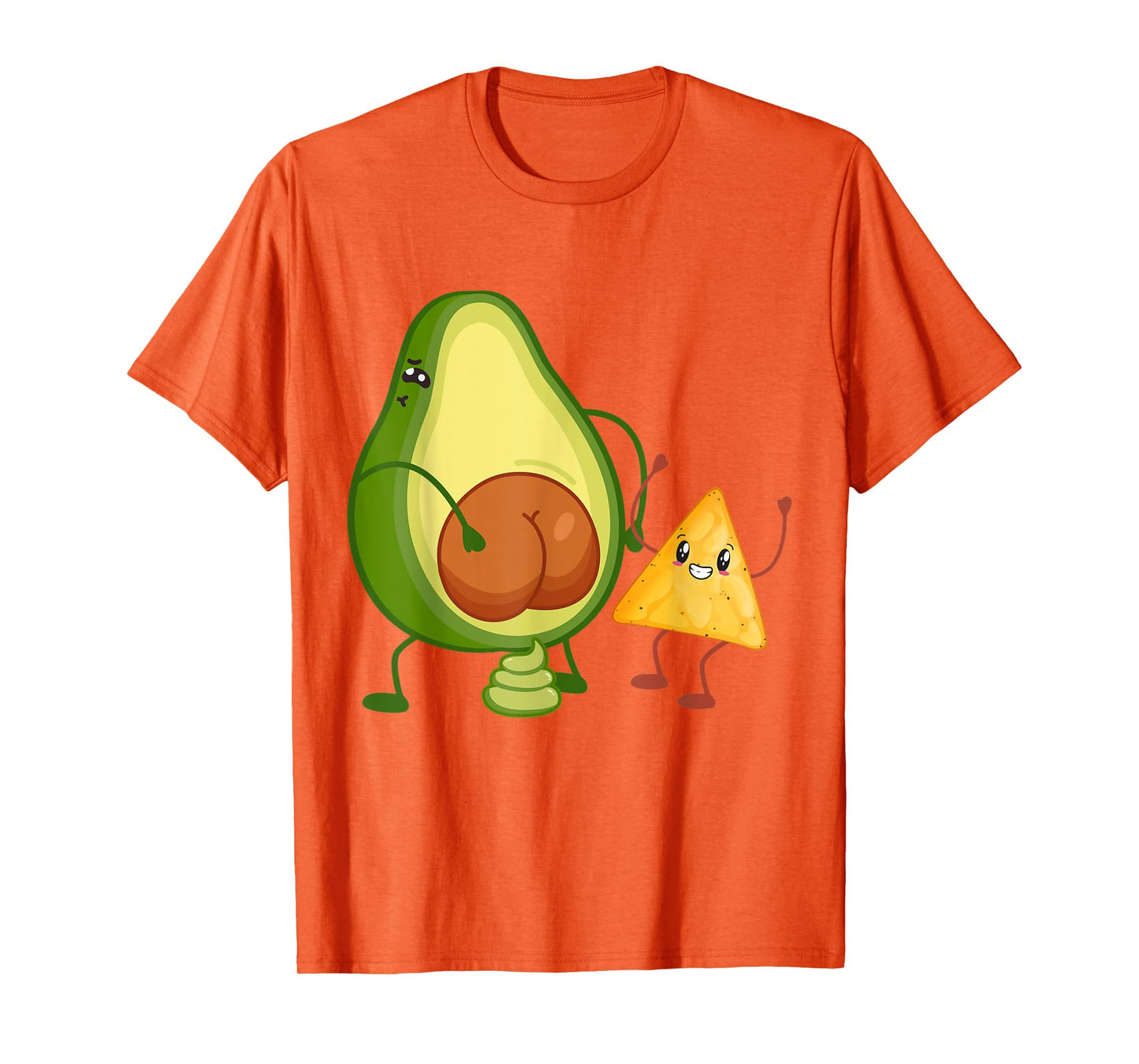 Cute Avocado Butt Pooping Guacamole with Tortilla Funny T-Shirt