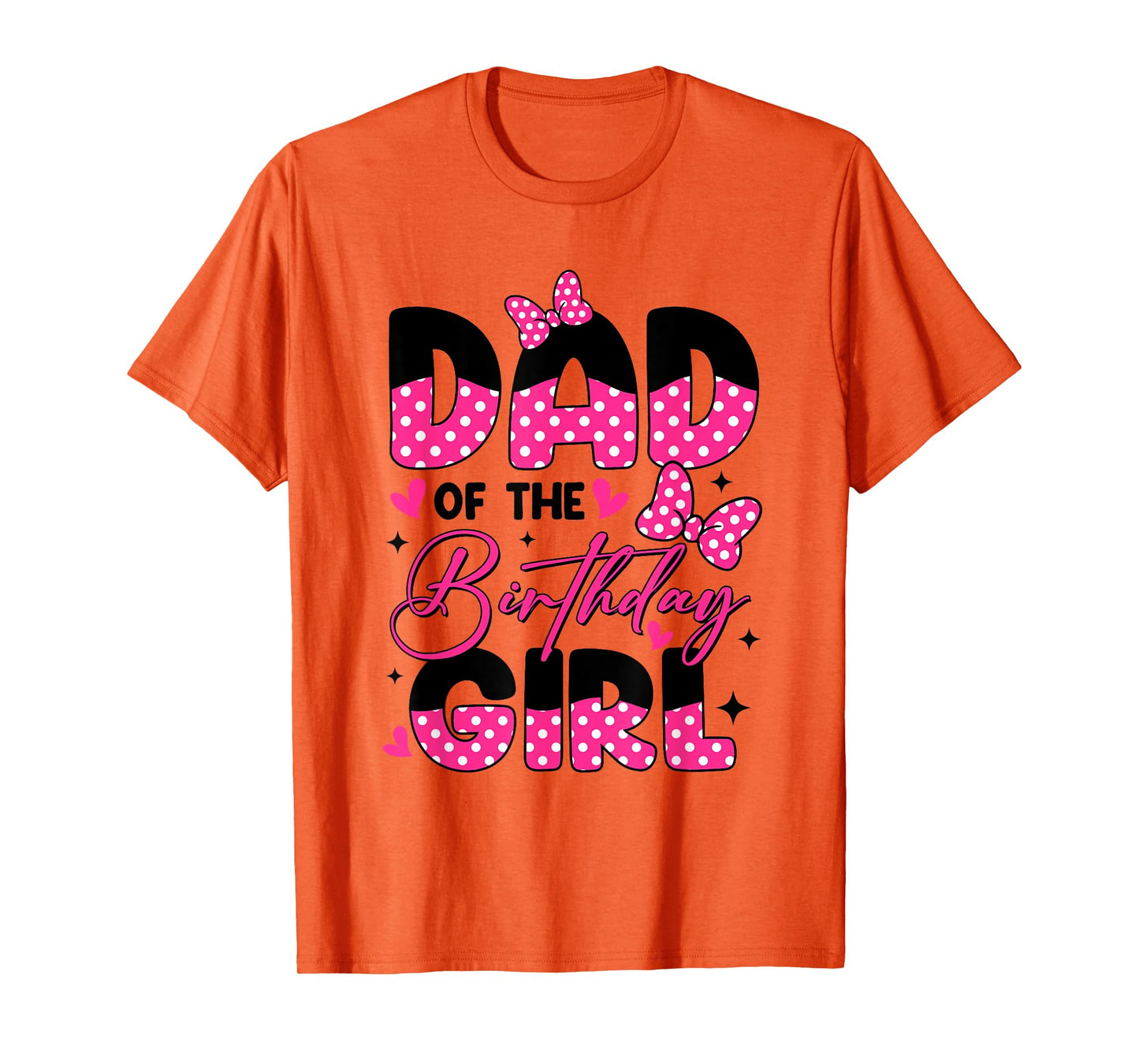 Dad of The Birthday Girl Pink Family Birthday Girls Party T-Shirt
