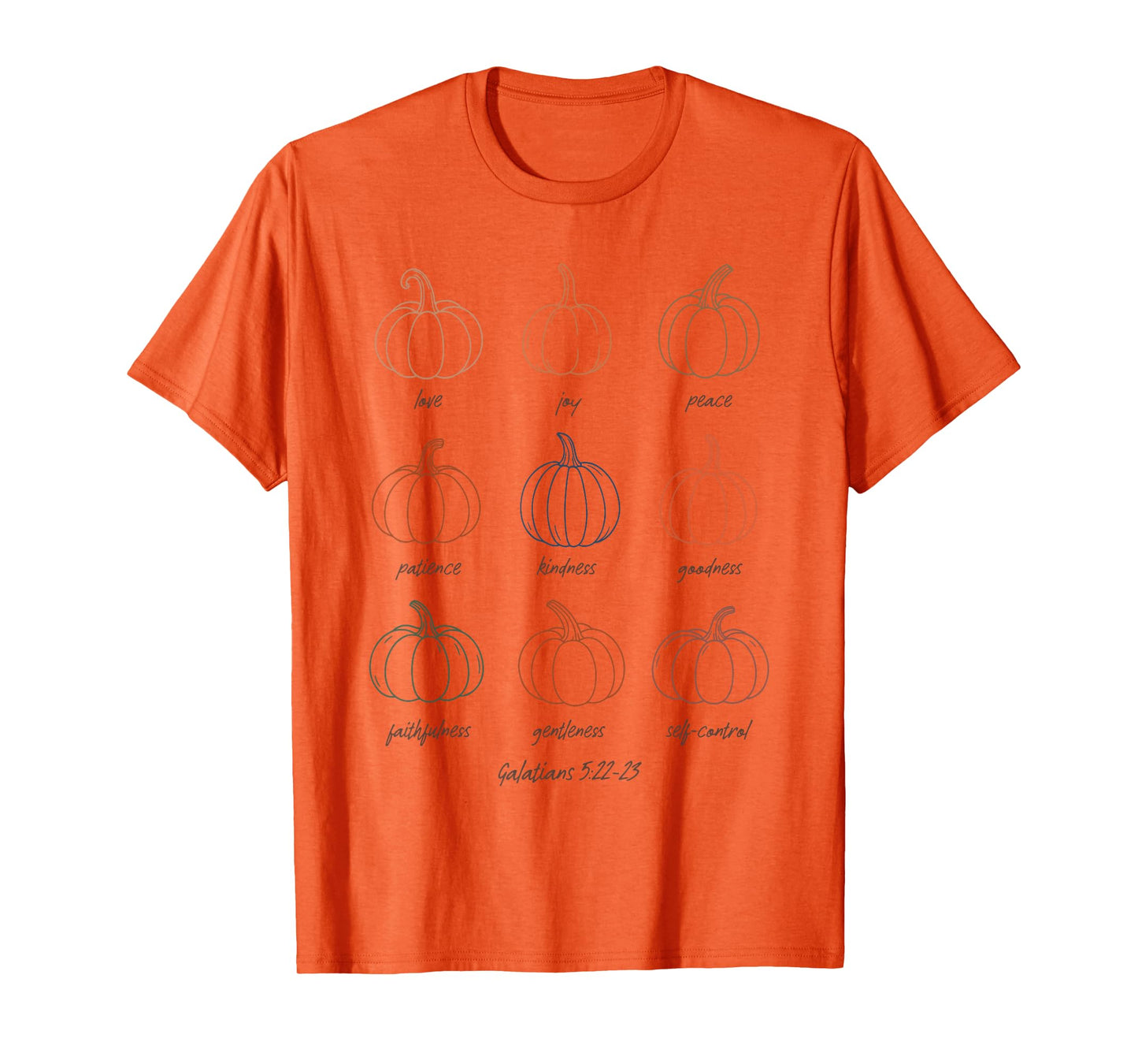 Christian Pumpkin Galatians 5:22-23 Fruits of The Spirit T-Shirt