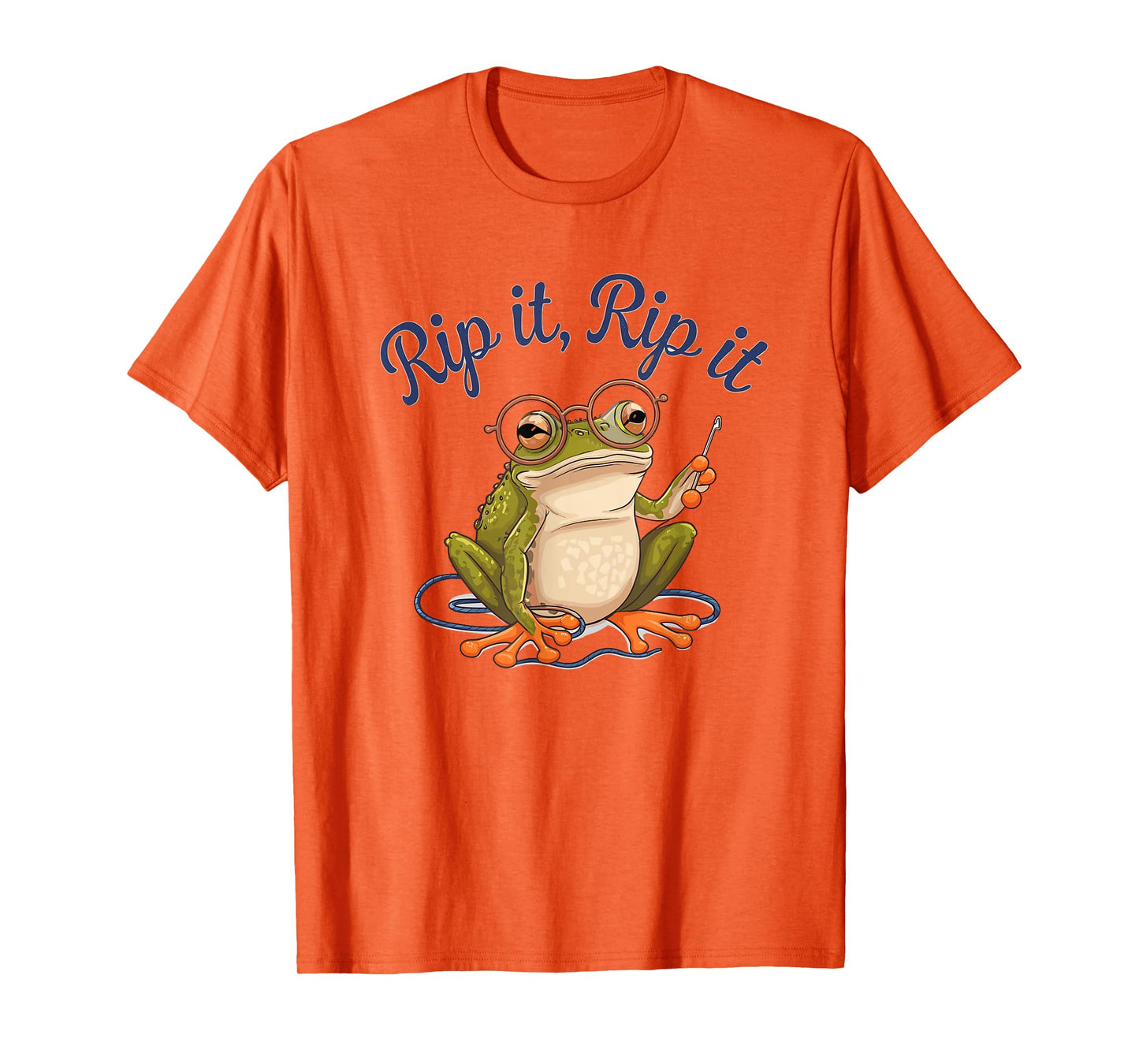 Crochet Frog Yarn Knitting Crafting Hobby Frogging Rip It T-Shirt