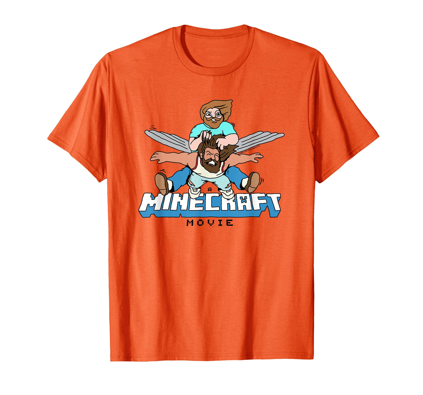 A Minecraft Movie Steve And Garret Flying Using Elytras T-Shirt