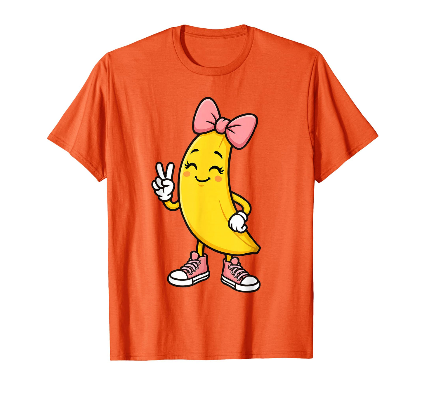 Funny Banana Coquette Bow Retro Banana Kids Girls Women T-Shirt
