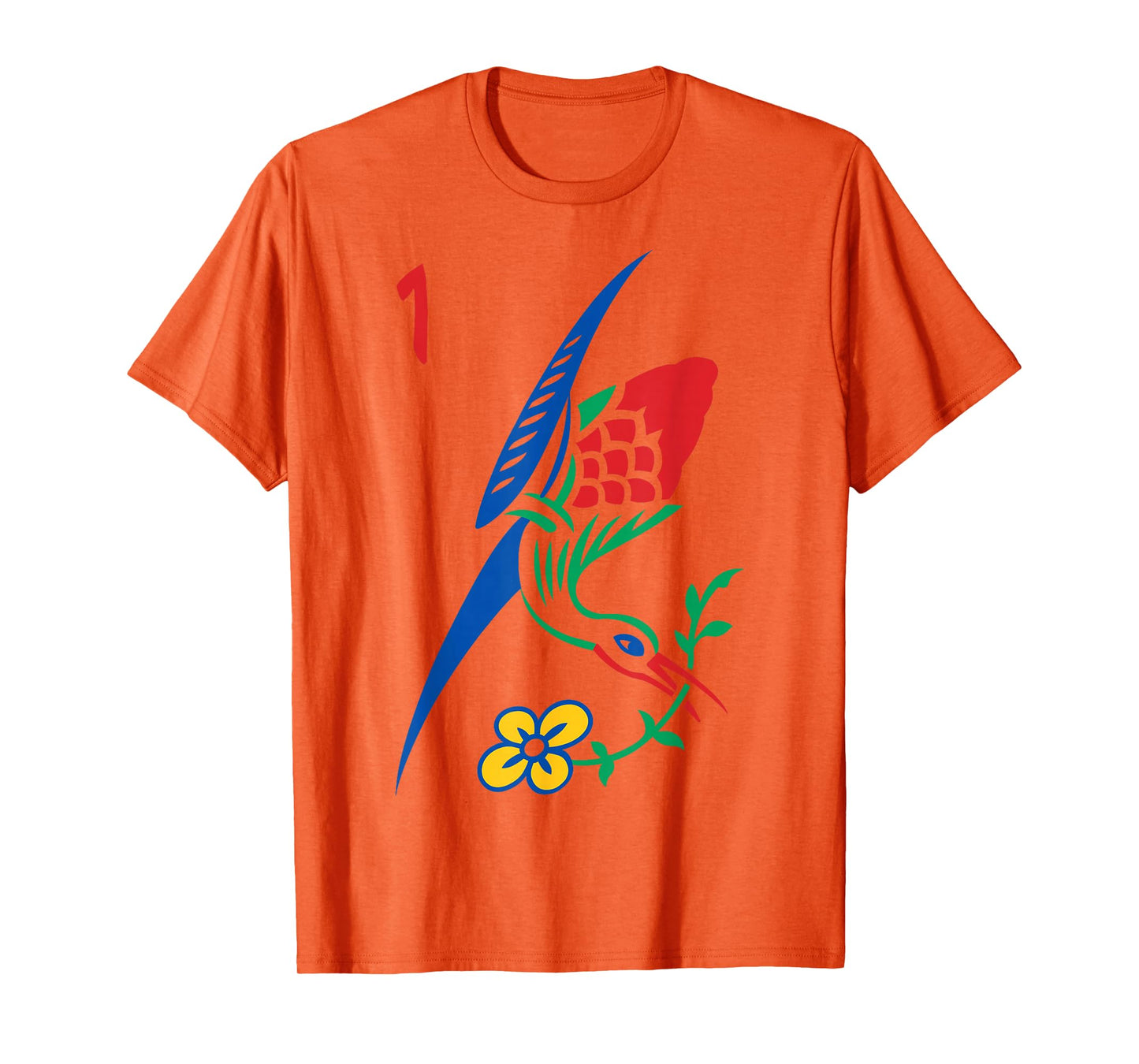Chinese Mahjong Game Tile One Bamboo Sozu Bird Mens Womens T-Shirt