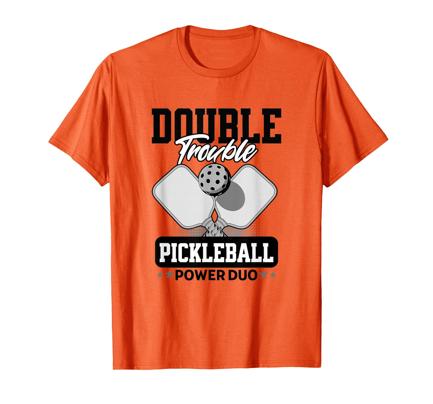 Pickleball Doubles Trouble Tournament Matching T-Shirt