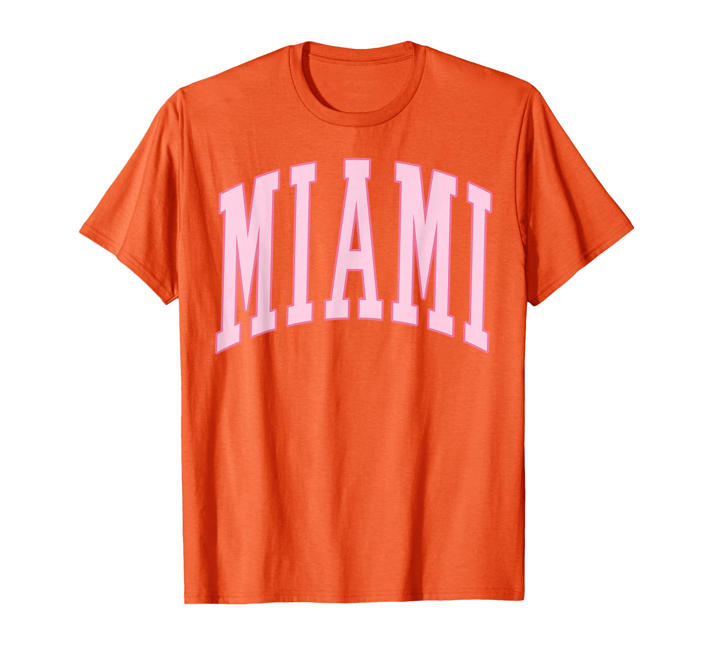 Miami Vintage Preppy Varsity Pink Sports T-Shirt