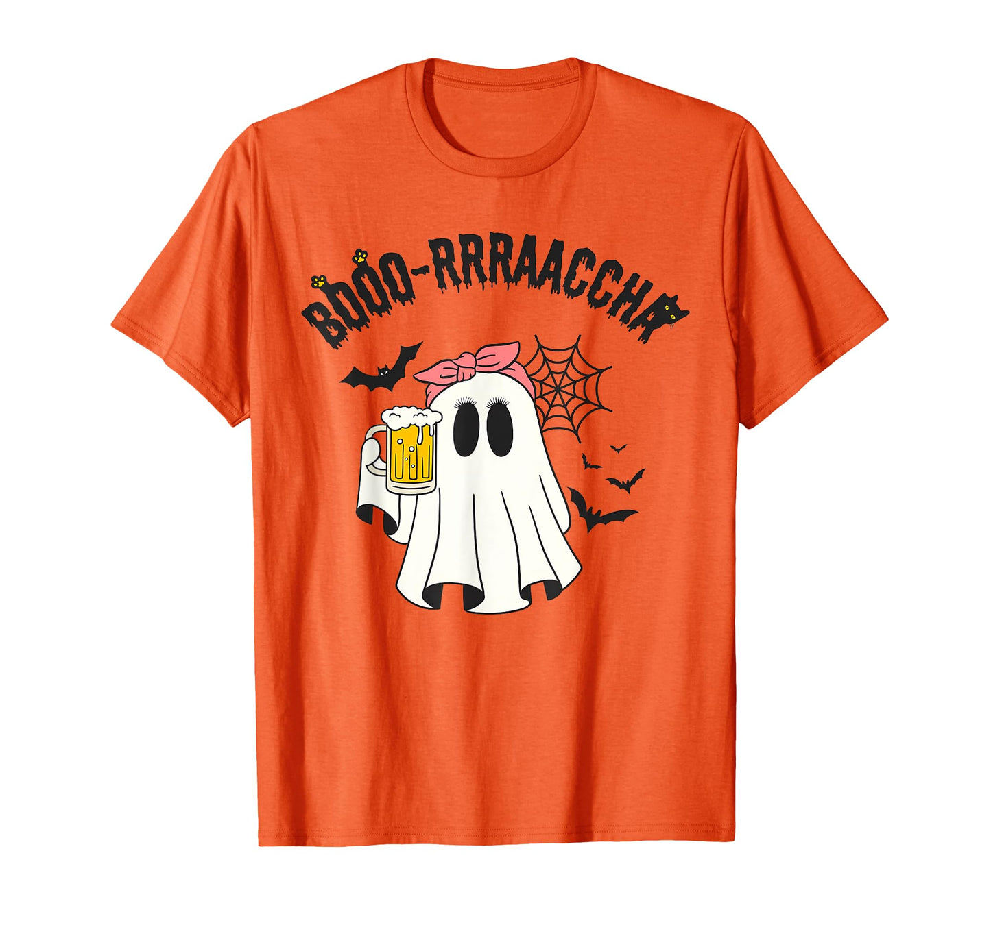 Boo-racha Funny Halloween Ghost Beer Design Borracha Funny T-Shirt