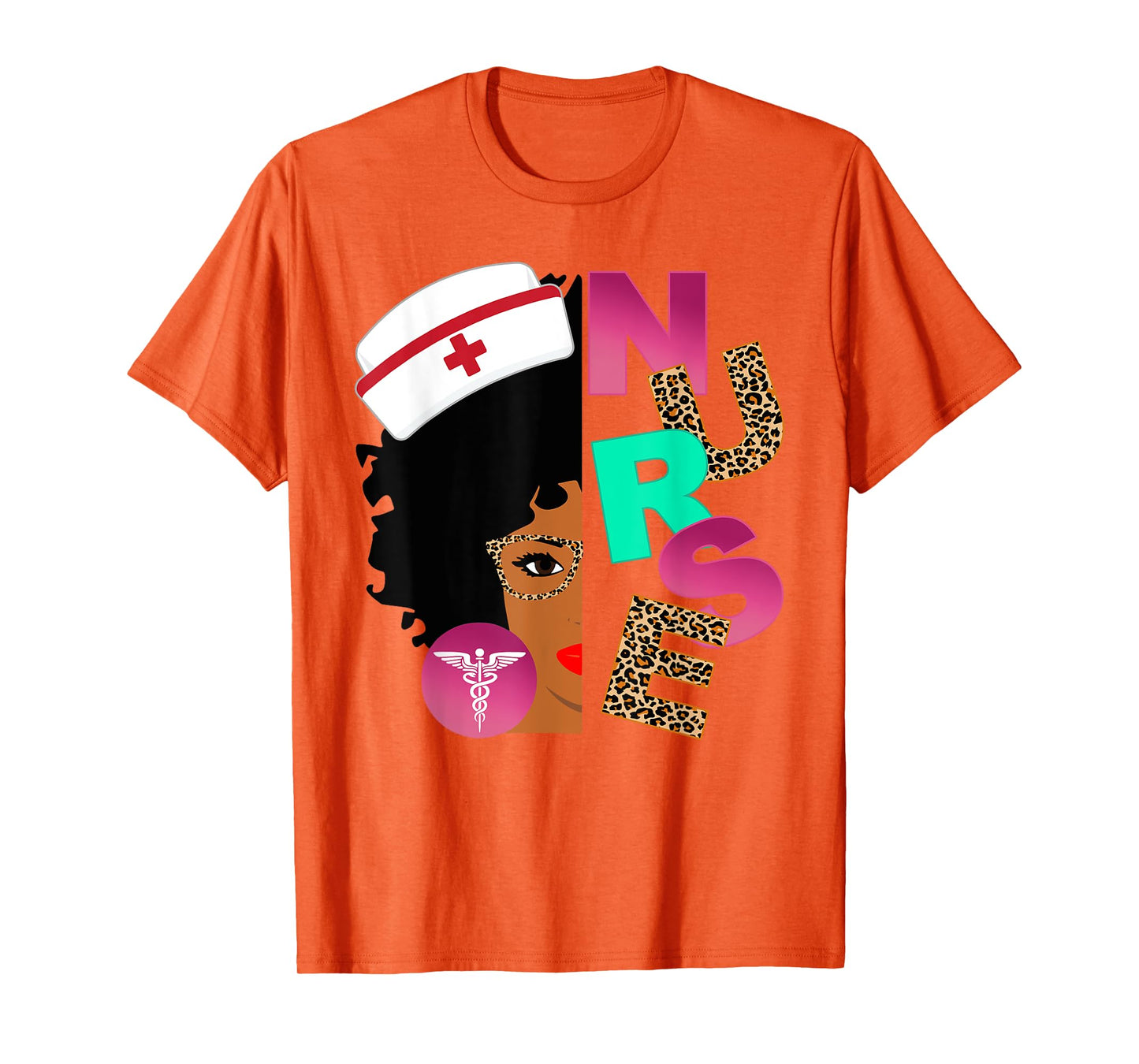 Black Strong Nurse Afro Love Melanin African American Women T-Shirt