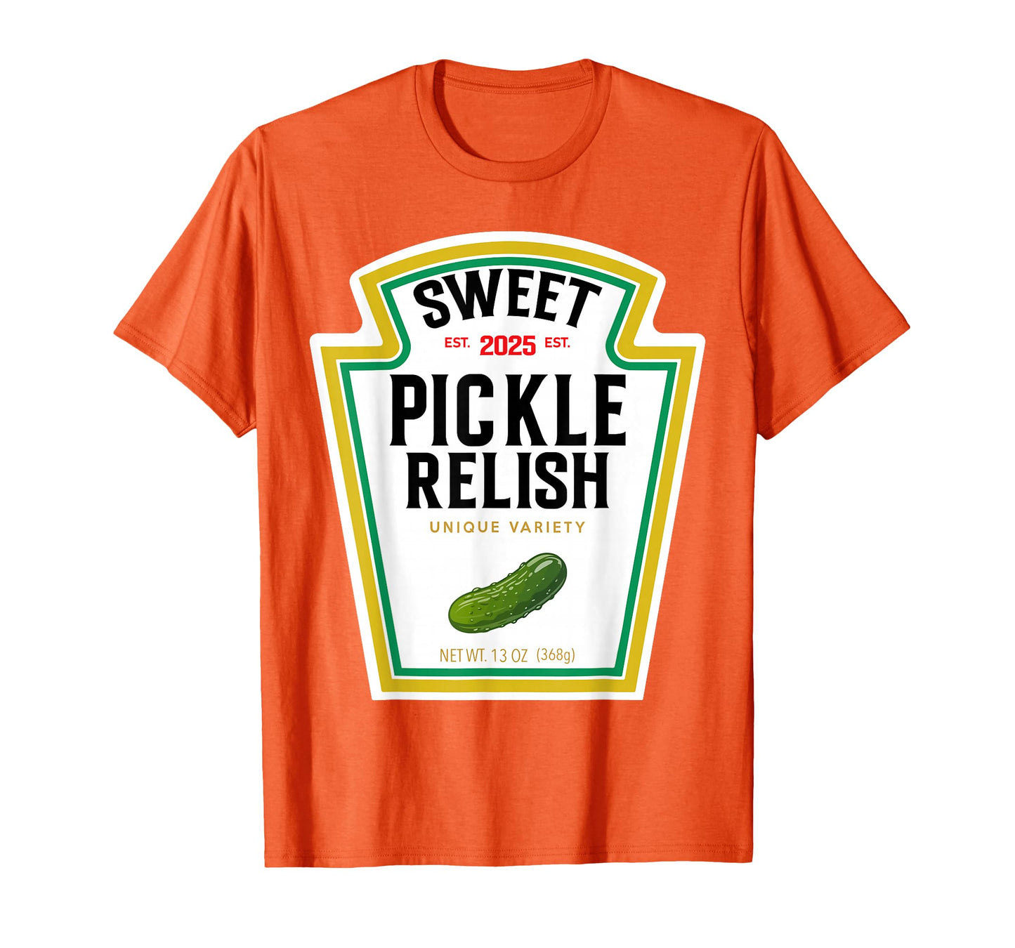 Sweet Relish Funny Halloween Condiment Green Pickle T-Shirt