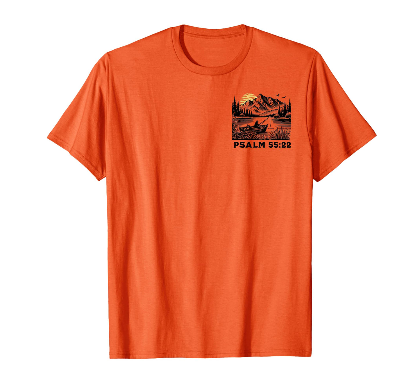 [2 Sided] Cast Your Cares On The Lord, Christian Fisherman T-Shirt