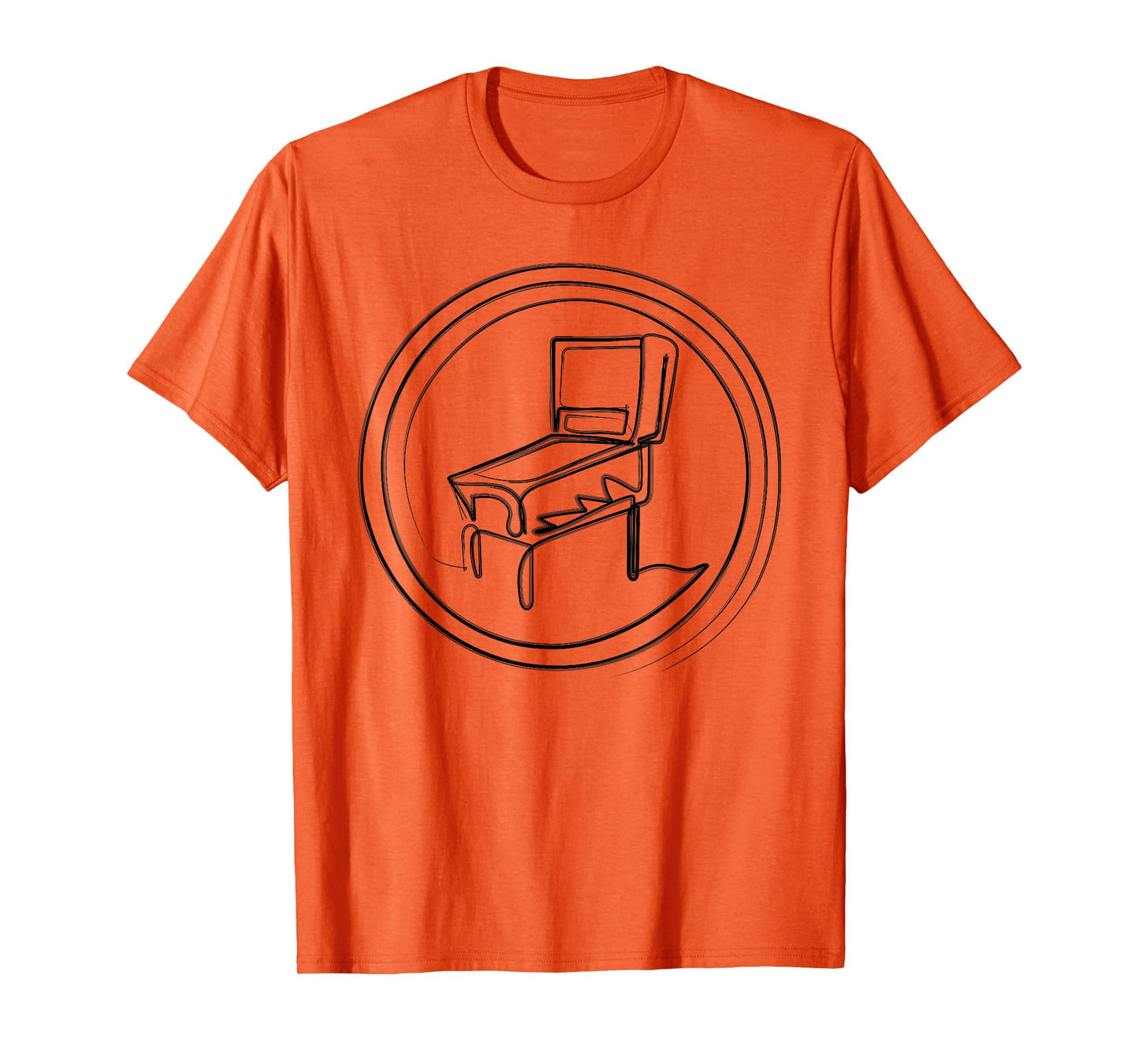 Pinball Machine Badge Minimalist One Line Drawing T-Shirt