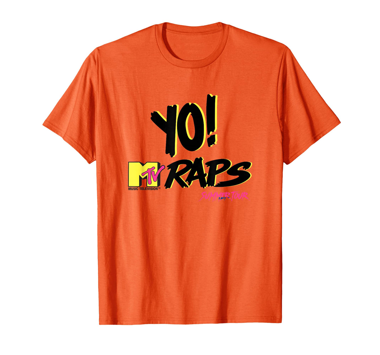 MTV Yo! Raps Summer Tour Neon 90s Retro Hip Hop T-Shirt
