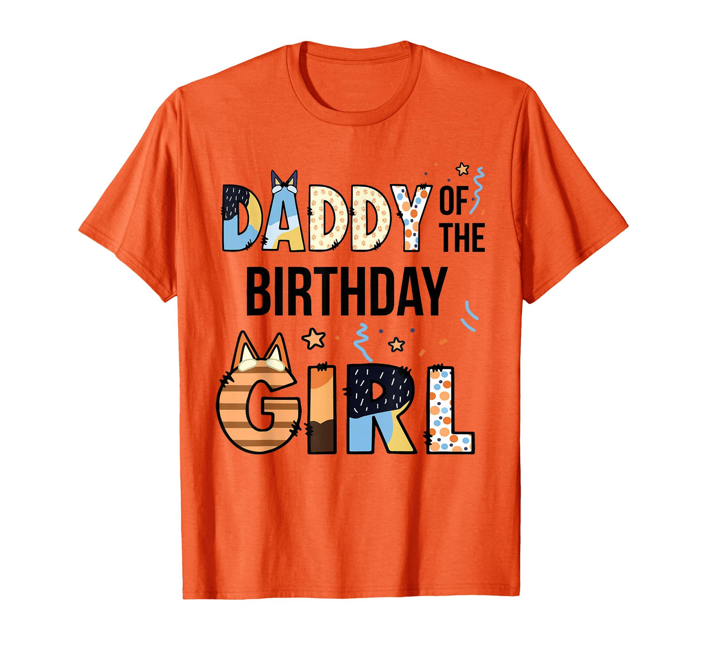 Daddy Of The Birthday Girl Party Blue Dog Lover Matching T-Shirt