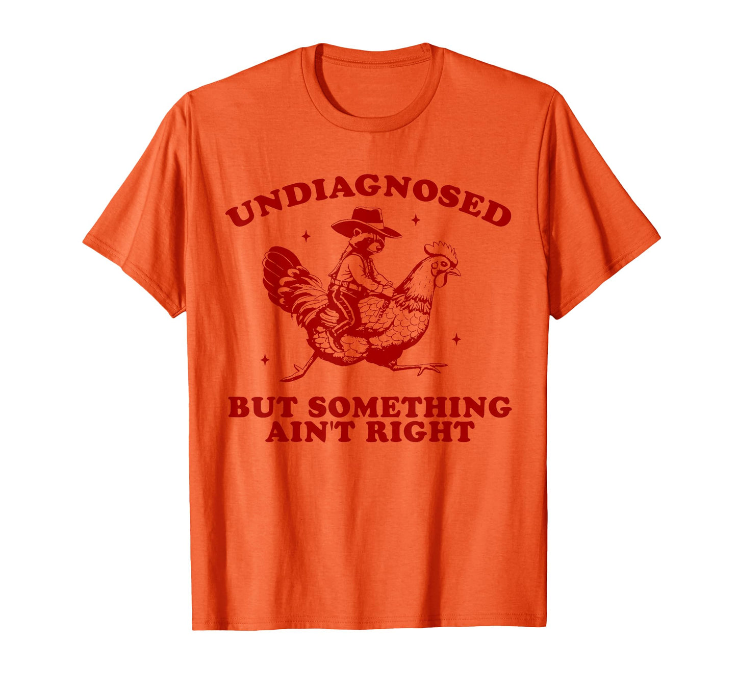 Undiagnosed But Something Ain't Right Funny Raccoon Chicken T-Shirt