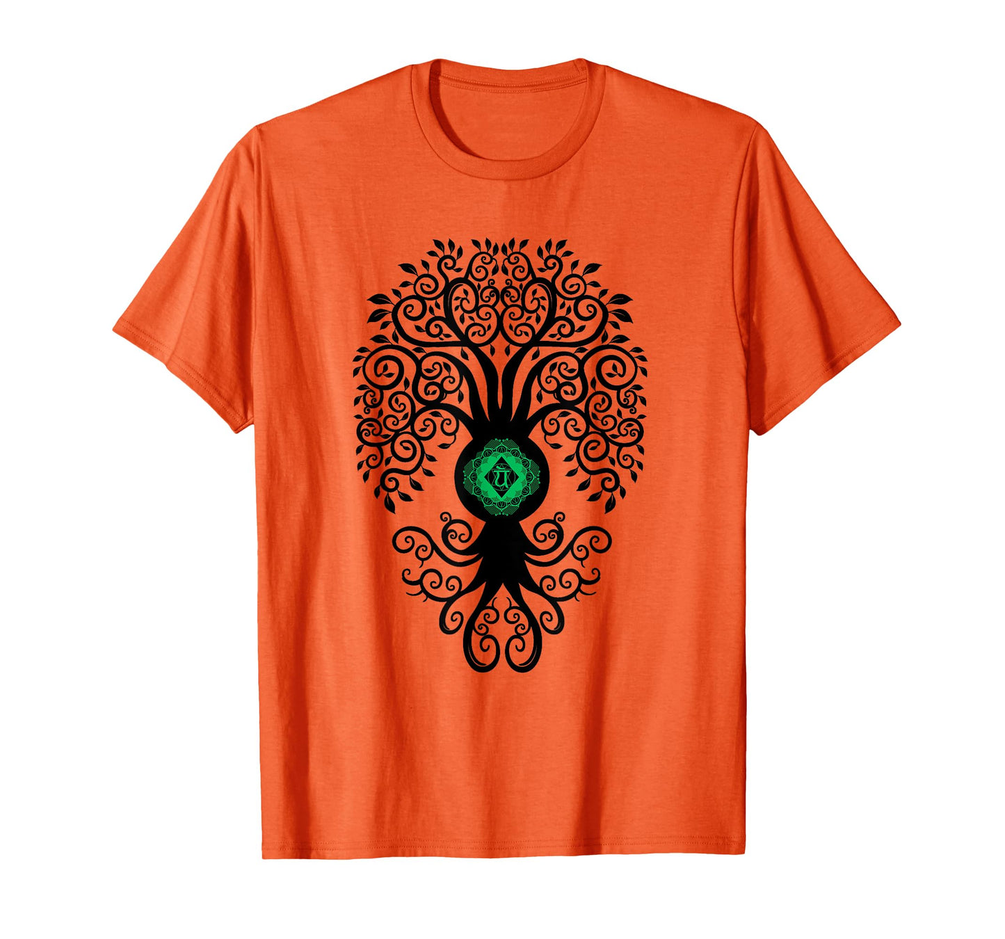 Bodhi Tree with Anahata Symbol Yoga Tshirt T-Shirt