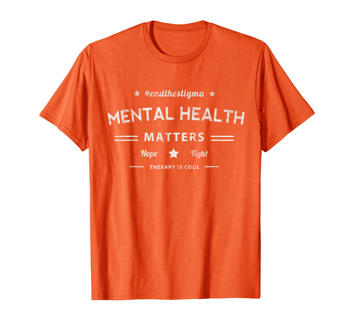 Vintage MENTAL HEALTH MATTERS Hope & Fight Therapy Cool Yoga T-Shirt
