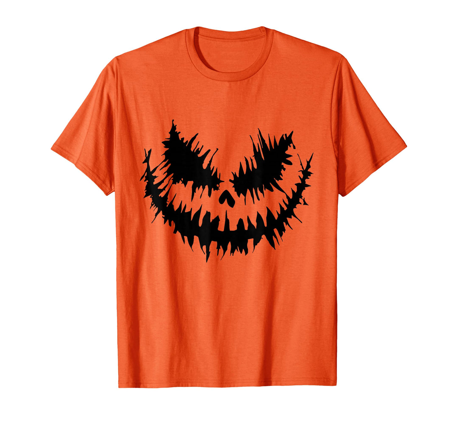 Boys Mens Jack-O-Lantern Scary Carved Pumpkin Face Halloween T-Shirt