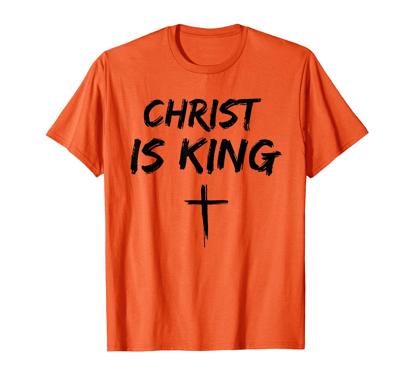 Jesus Christ is King Christian Cross God Faith Bible Minimal T-Shirt