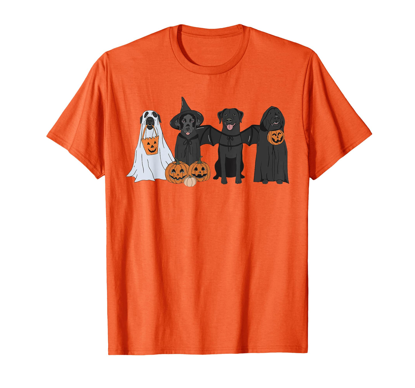 Cute Black Labrador Dog Halloween Pumpkin Labrador Dog Mom Men Women T-Shirt