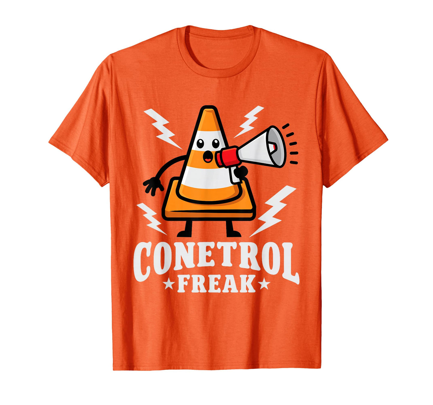 Funny Halloween Traffic Cone Conetrol Freak Highway Cones T-Shirt
