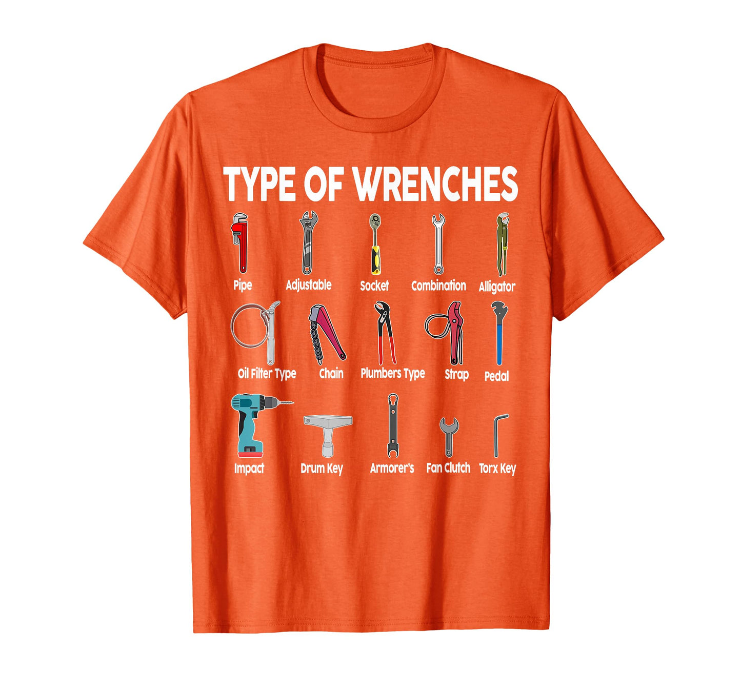 Toddler Mechanic-Shirt Types of Wrenches Technician Kids Boy T-Shirt