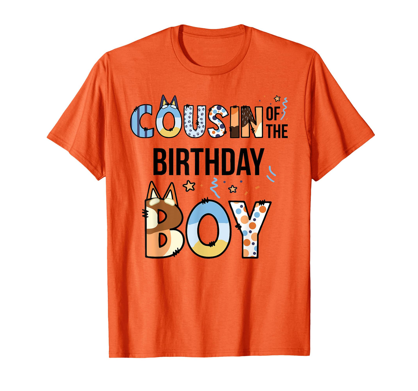 Cousin Of The Birthday Boy Party Blue Dog Lover Matching T-Shirt