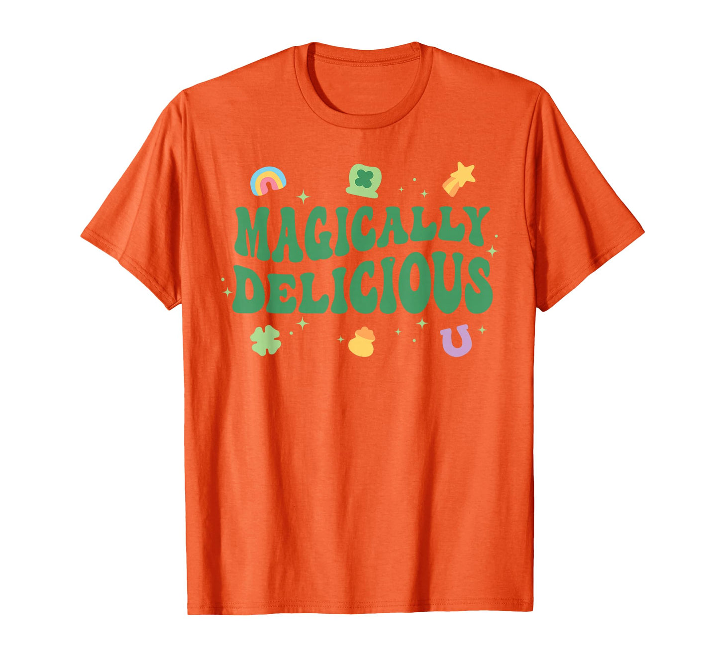 Magically Delicious Lucky Charms Groovy St Patricks Day Kids T-Shirt