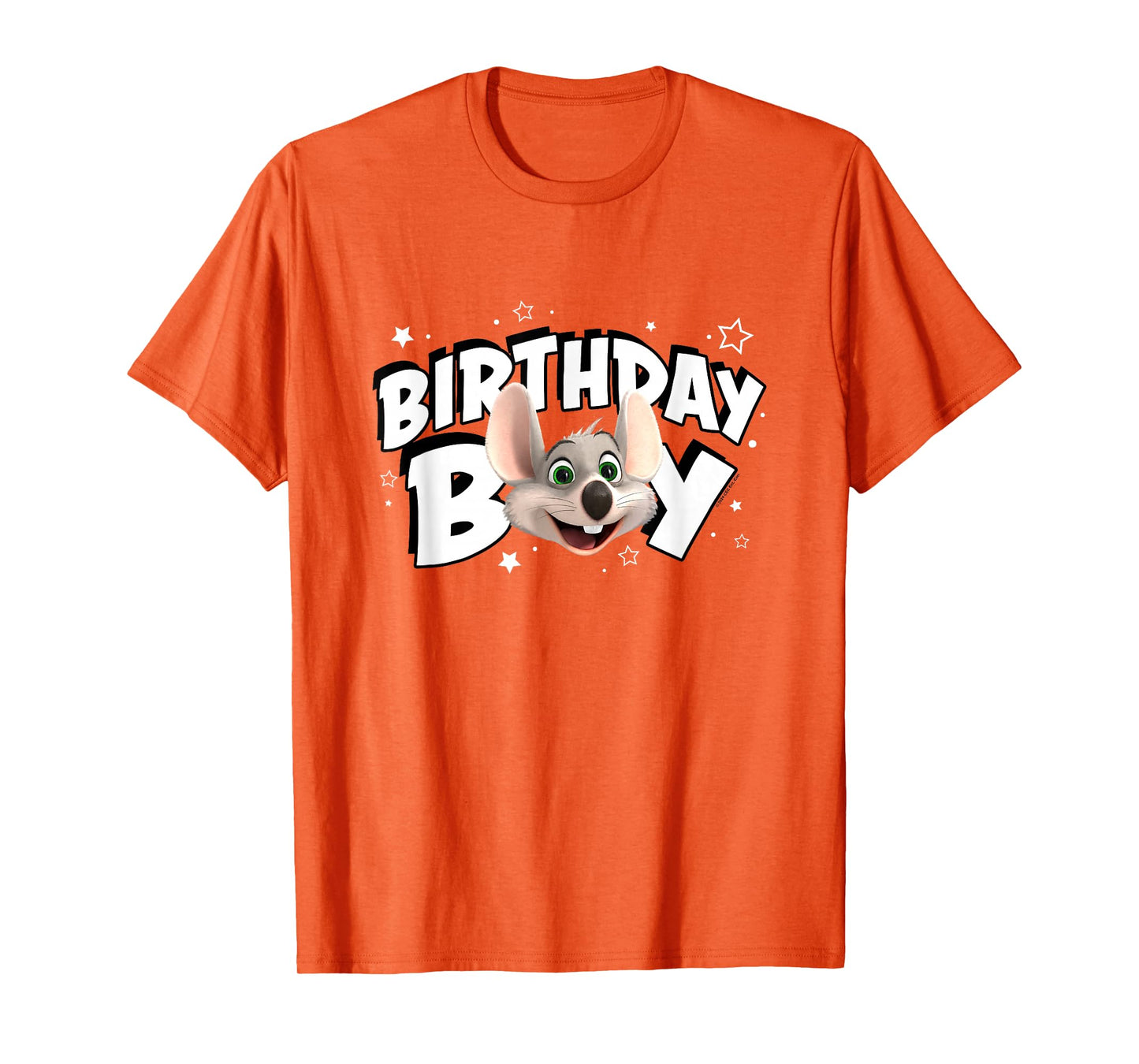 Chuck E. Cheese Birthday Boy Celebration Chuck Face Logo T-Shirt