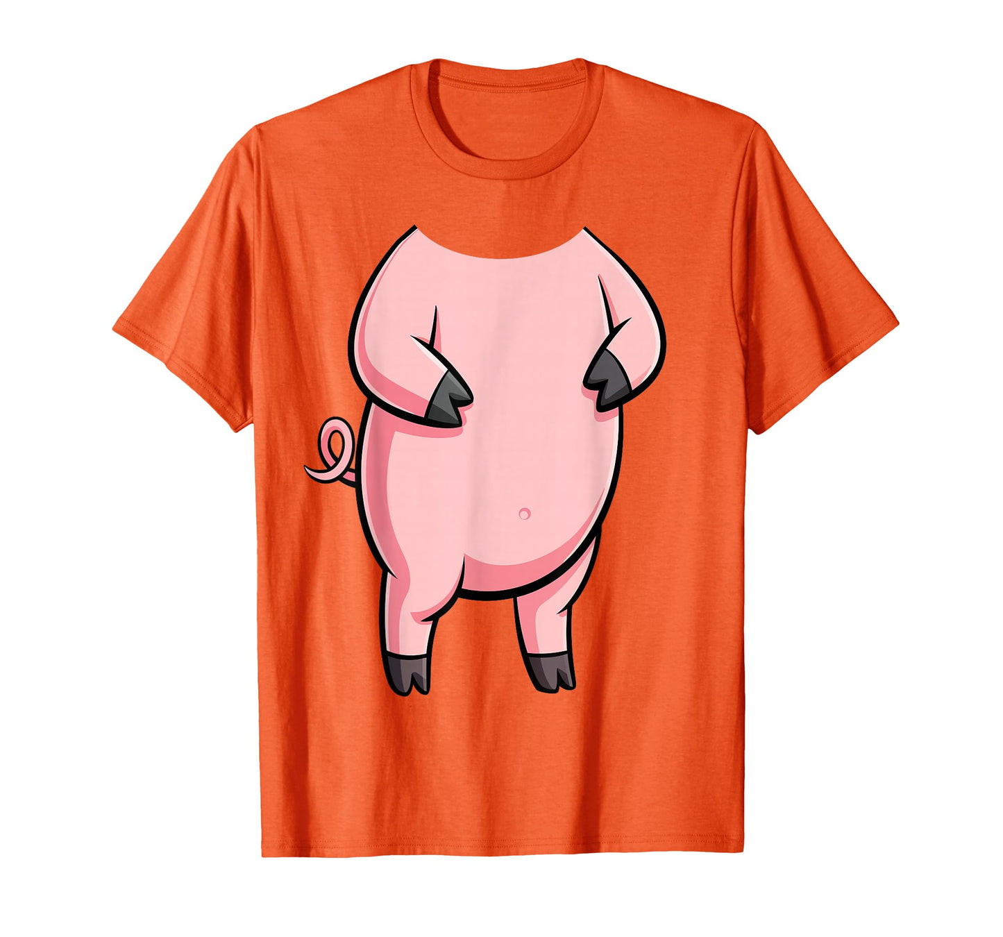 Pig Shirt Adult Kids Men Women Pink Body Pig Costume T-Shirt