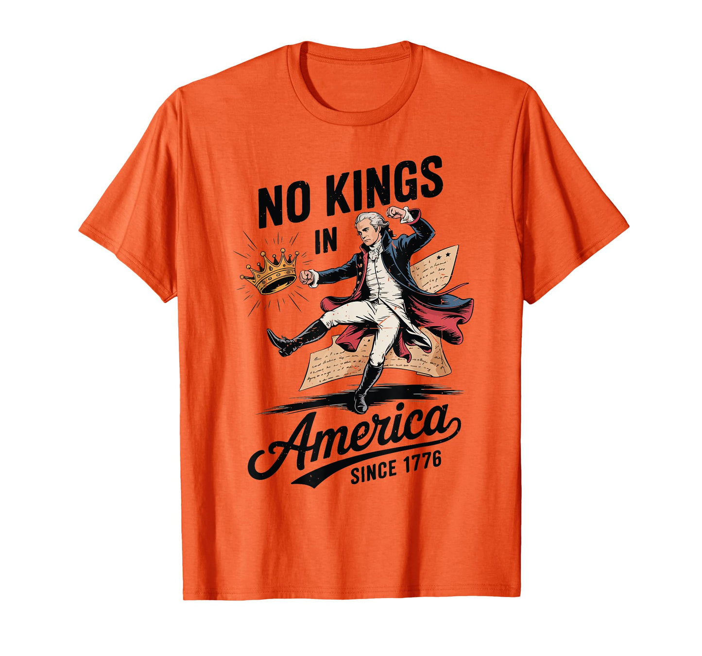 Alexander Hamilton No Kings America Funny 4th July Kids Men T-Shirt