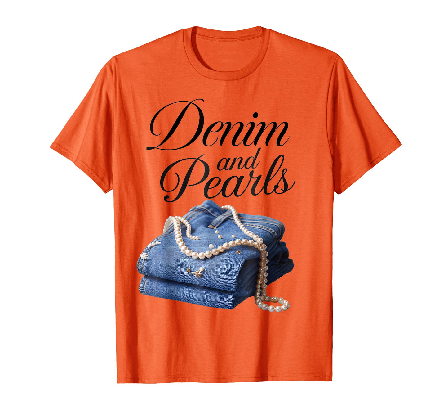 Denim and Pearls for Ladies 2025 Denim With Pearls Jeans T-Shirt