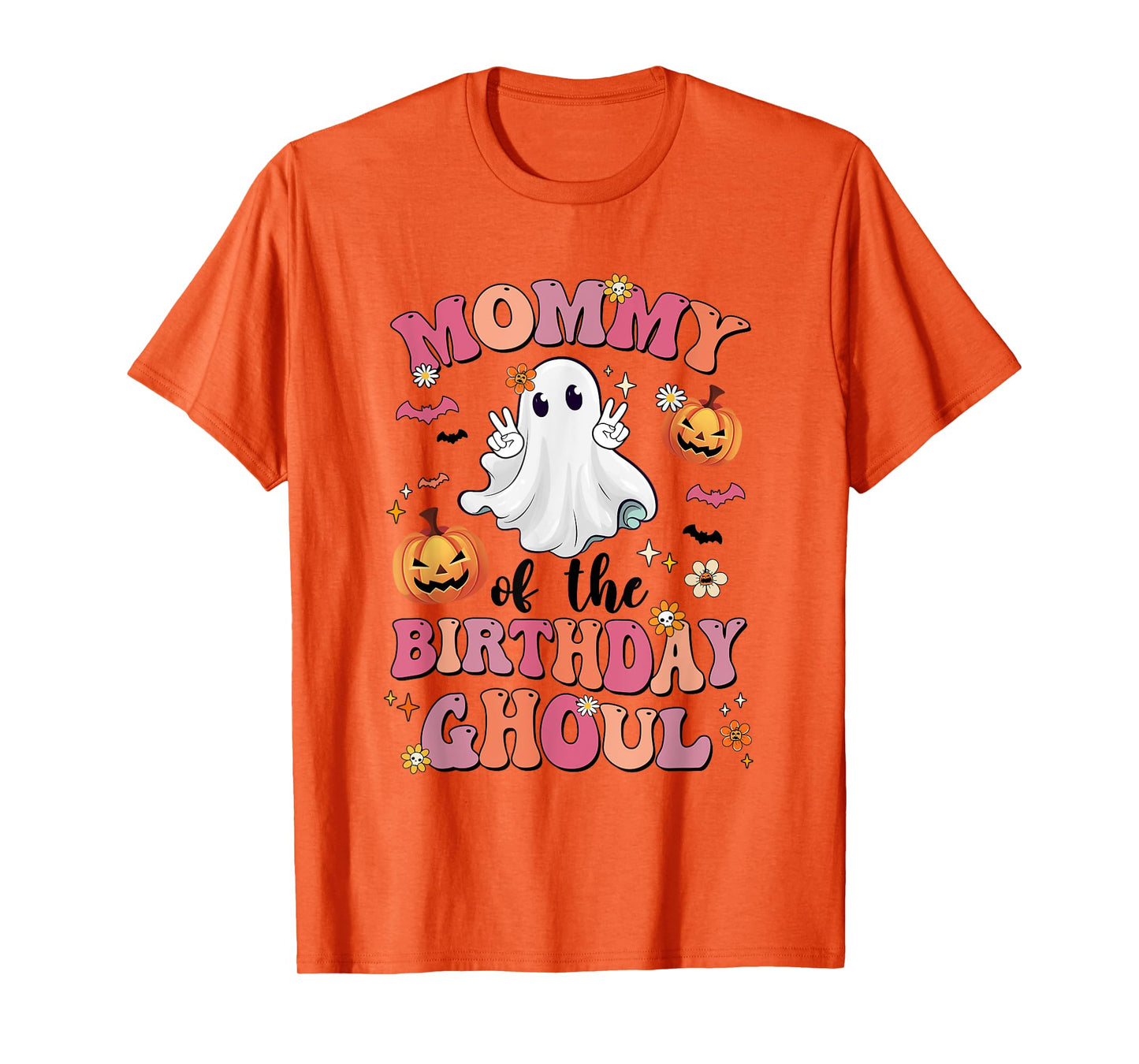 Mommy Of The Birthday Ghoul Halloween Bday Boys Girls Ghost T-Shirt