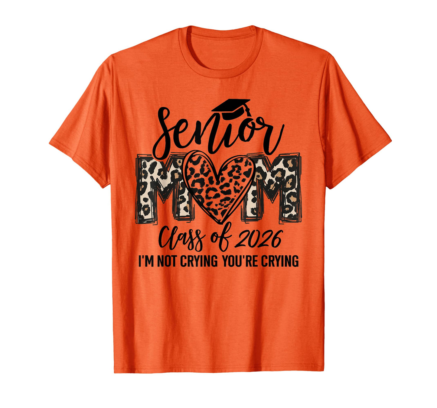 Senior Mom Class Of 2026 Senior Mama 2026 Graduation Leopard T-Shirt