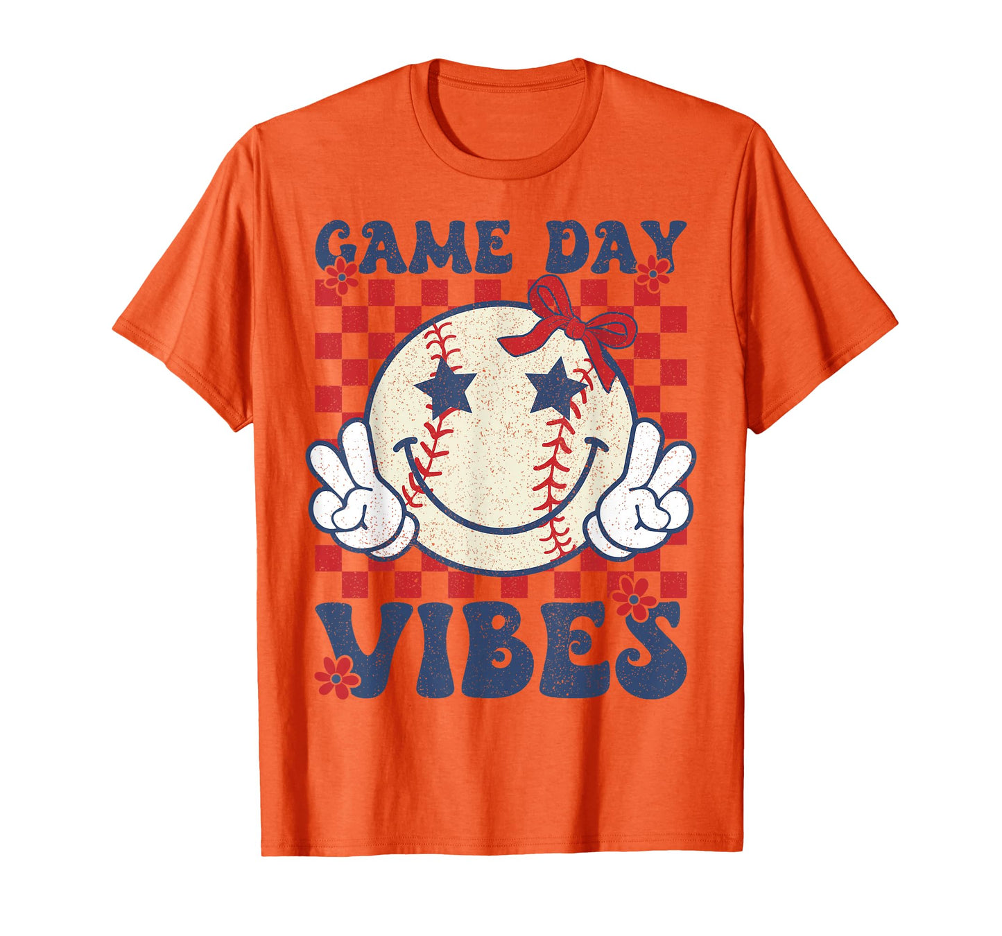Game Day Vibes Retro Coquette Bow Baseball Girls Women T-Shirt