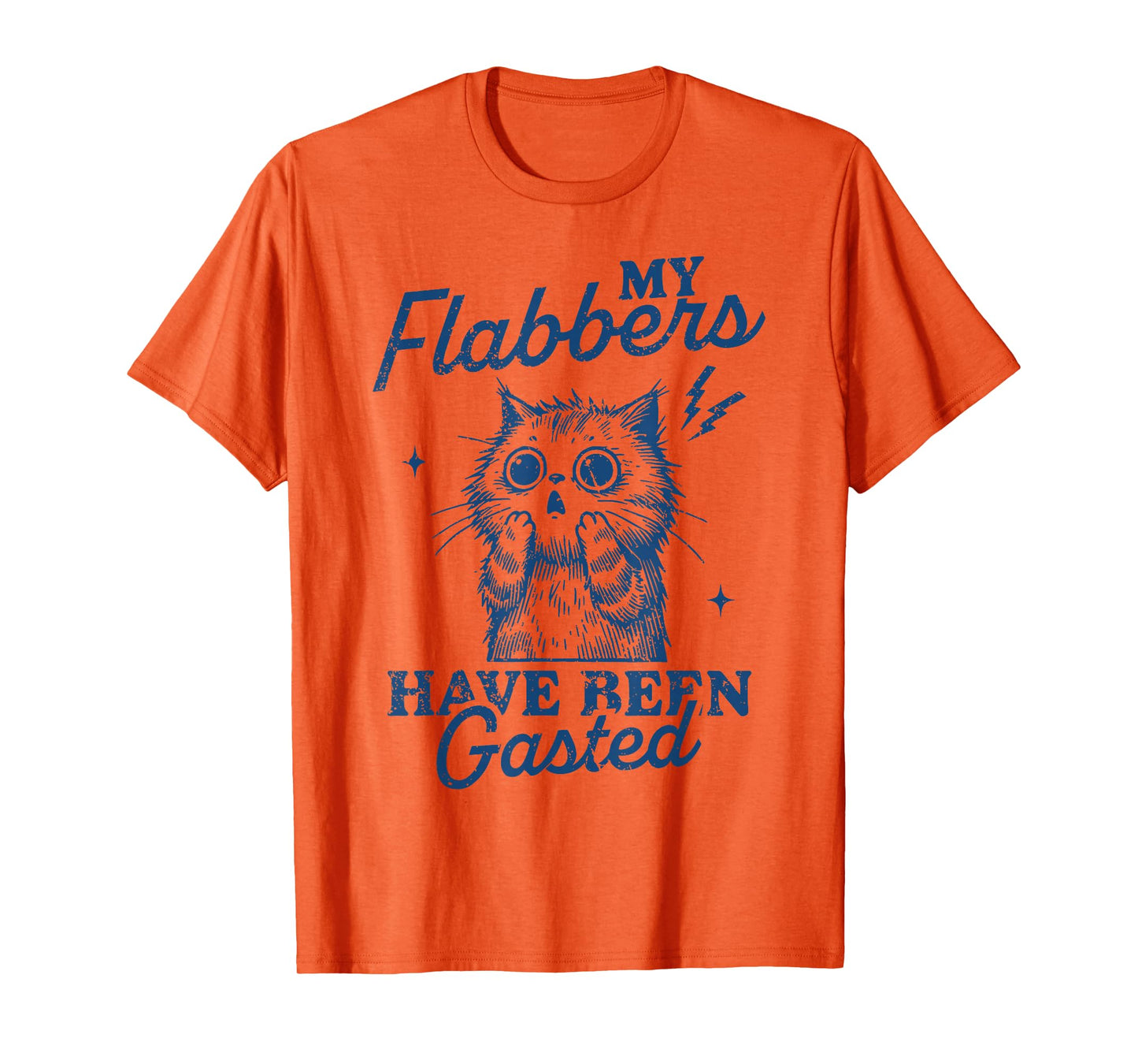 My Flabbers Have Been Gasted Distressed Retro Funny Cat T-Shirt