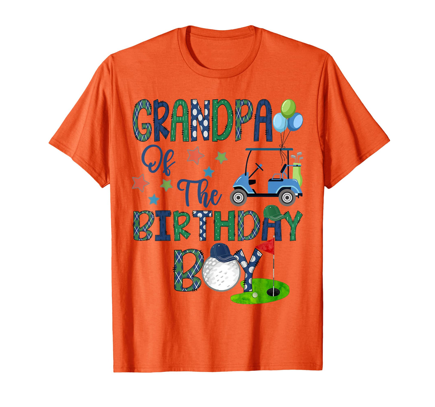 Grandpa Of The Birthday Boy Hole In One Golf Lover T-Shirt