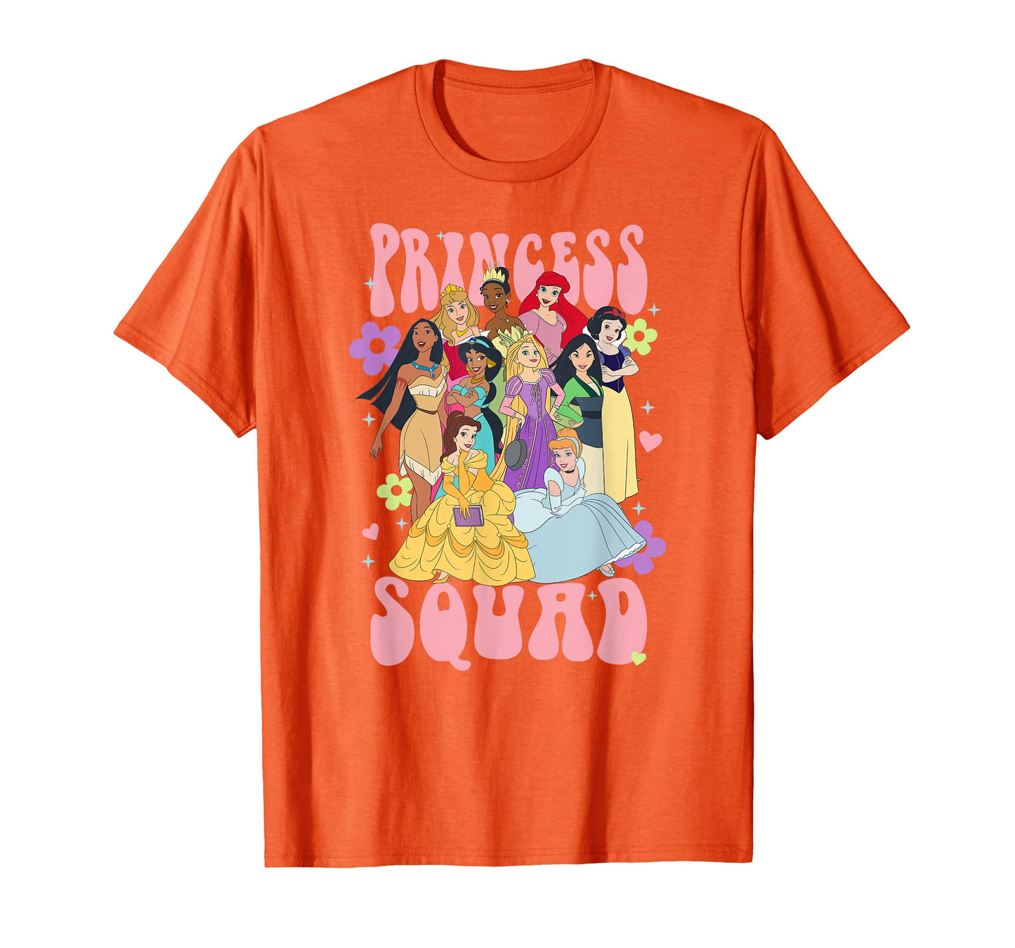 Disney Princess Epic Princess Squad Girl Power Floral Poster T-Shirt