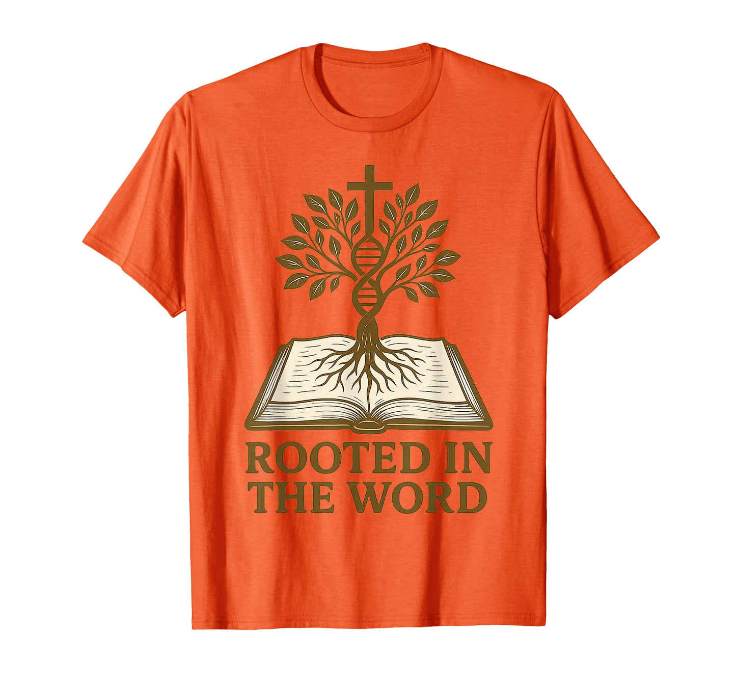 Christian Rooted in The Word Bible Tree DNA T-Shirt