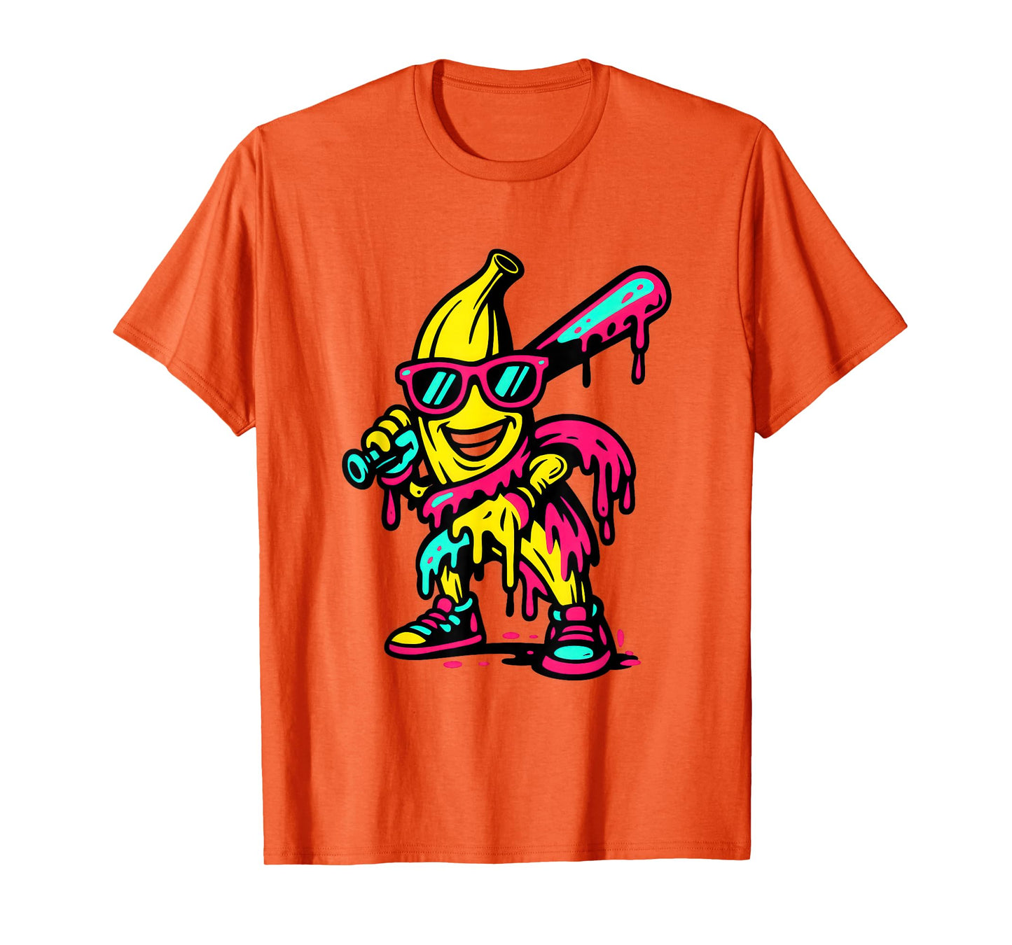 Banana Funny Baseball Drip Kids Youth Boys Girls T-Shirt