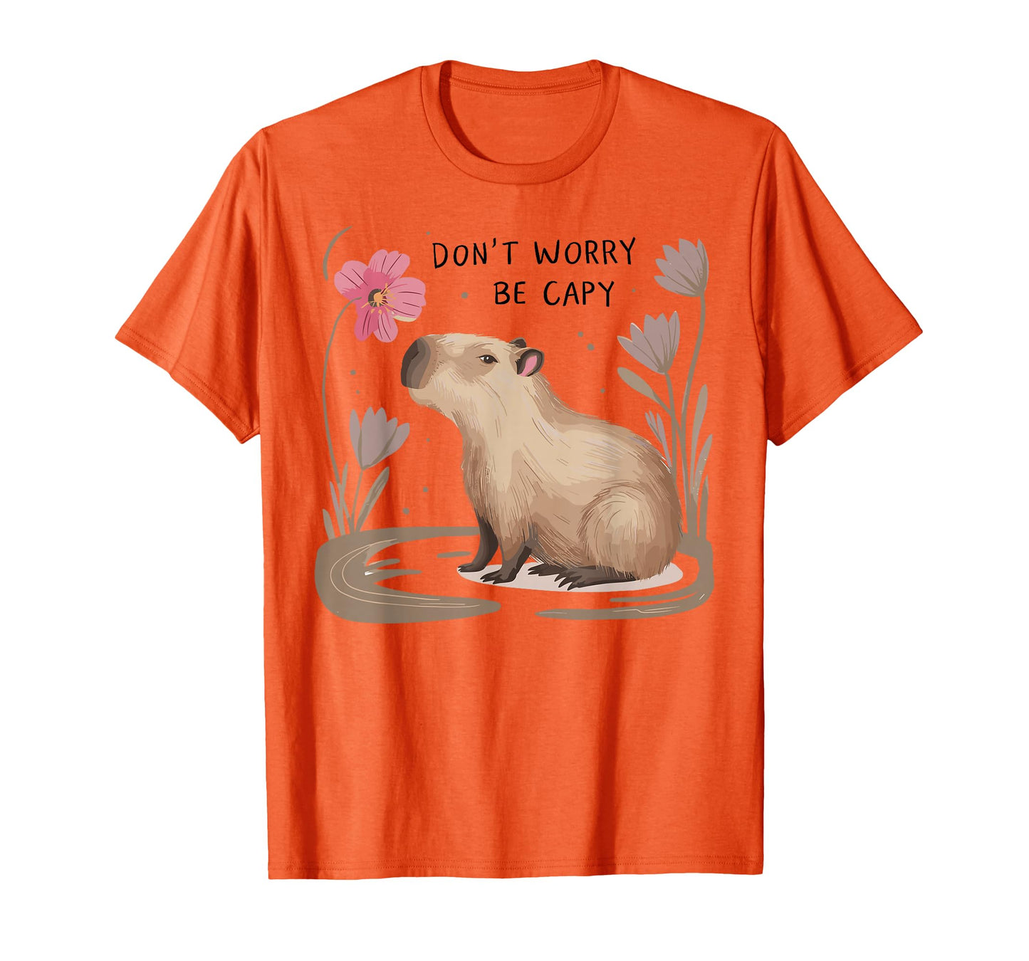 Cute Dont Worry Be Capy Capybara Girls Boys Kids Youth Women T-Shirt
