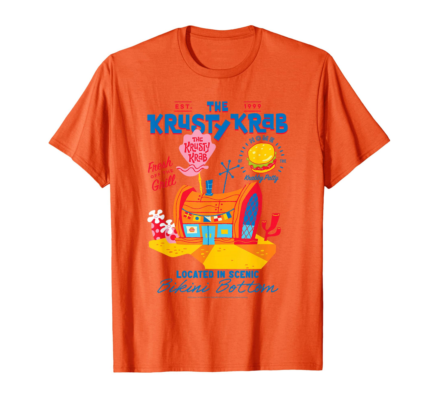 SpongeBob SquarePants Krusty Krab Cartoon Illustration T-Shirt
