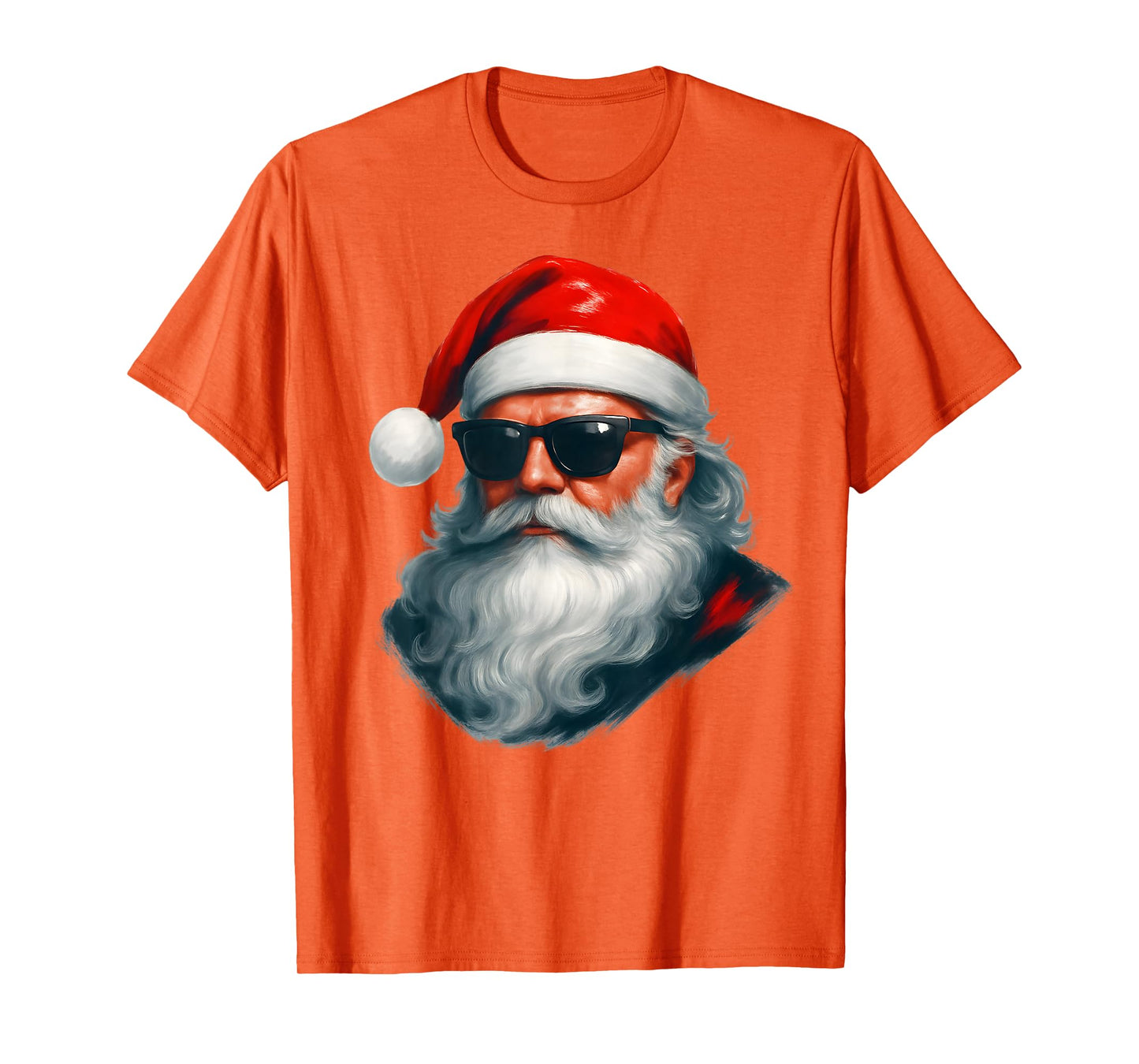 Santa Face Retro Sunglasses Funny Christmas Pajama Mens Boys T-Shirt
